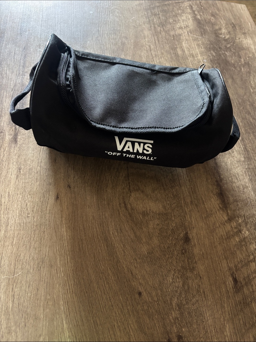 Vans Black Toiletry Bag with White Logo